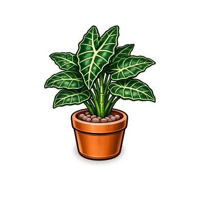 Alocasia × amazonica — Alocasia Polly (Oreja de elefante)