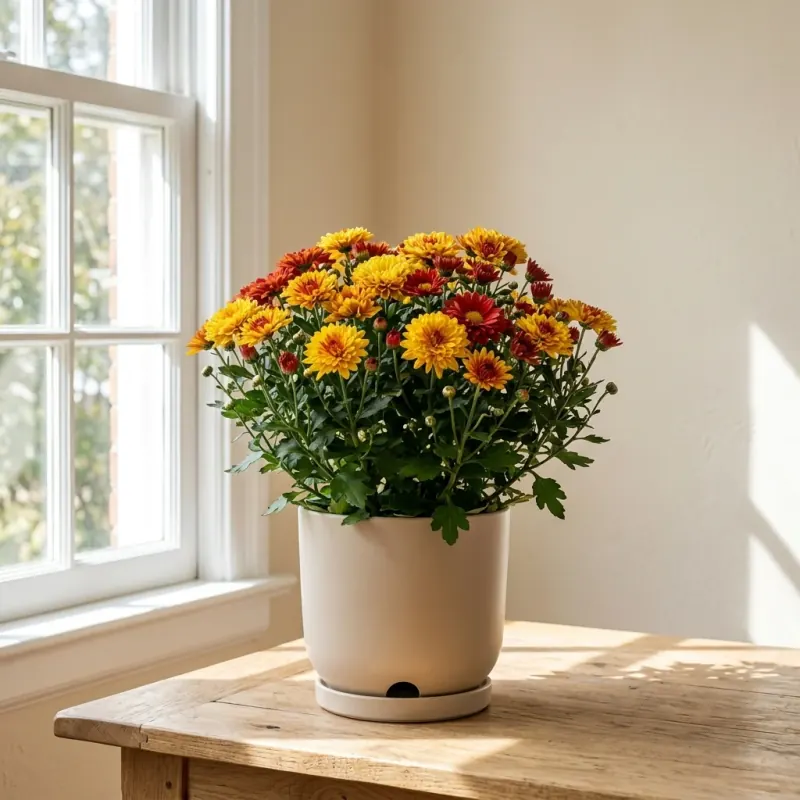 Chrysanthemum morifolium — Chryzantema wielkokwiatowa (Złocień)