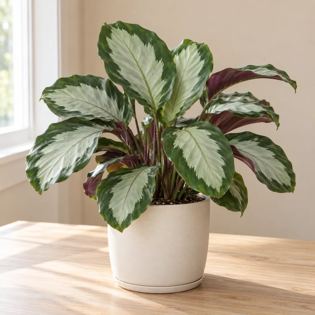 Goeppertia picturata — Painted prayer plant