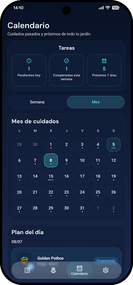 Care calendar