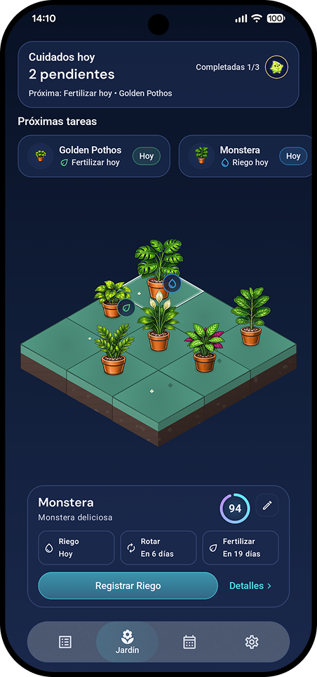 Garden dashboard
